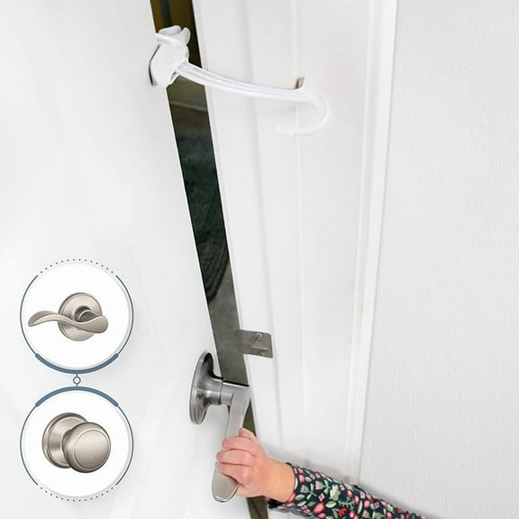 Child Proof Door Lock Pinch Guard For Door Knobs Lever Handles Easy To Install,No Tools Or Tape Required,Baby Safety Door Lock
