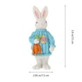thumbnail image 4 of Toyandona 1Pc Easter Rabbit Figurine Blue Resin Decor for Home and Room Layout, 4 of 7