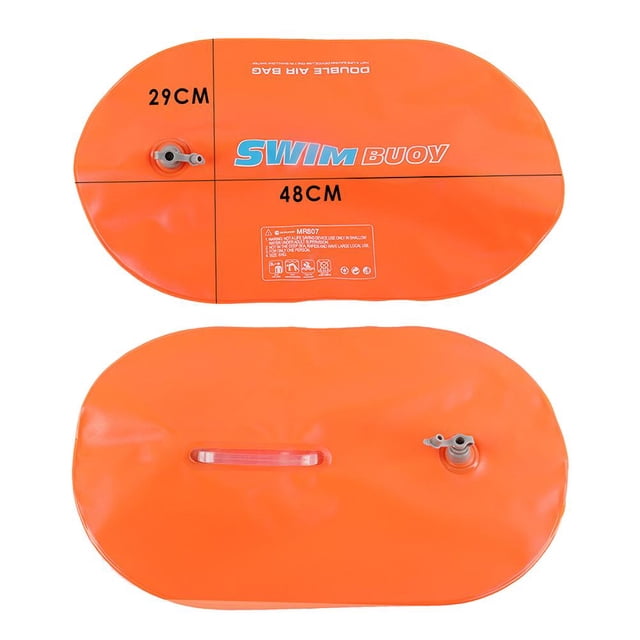 Boya de natación de PVC, boya de seguridad, boya de remolque doble, boya inflable para natación, bolsa de seguridad para deportes acuáticos