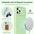 thumbnail image 3 of Nillkin Compatible with iPhone 12 Pro Max Case with Slide Cover Camera Protection, CamShield Silky MagSafe Liquid Silicone Thin Phone Case for iPhone 12 Pro Max Case 6.7 Green, 3 of 7