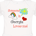 thumbnail image 4 of Inktastic Someone in Georgia loves me Boys or Girls Long Sleeve Baby Bodysuit, 4 of 5