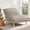 Grey-Faux Fur, variant on Spruce & Spring Oversized Cloud Accent Chair, Upholstered Lounge Chair with Deep Seat and Plush Cushions, Grey Faux Fur
