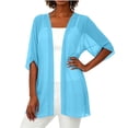 thumbnail image 7 of Aboser 3/4 Sleeve Chiffon Cardigans for Women Lightweight Loose Fit Cardigan Sheer Open Front Beach Cover Up Light See Through Dusters, 7 of 7