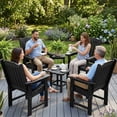 thumbnail image 2 of Fortune Candy HDPE Patio Dining Chair, for Outdoor Garden Yard, Heavy Duty 600 lbs, Black, 2 of 12