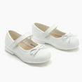 thumbnail image 2 of Weestep Toddler/ Little Kid Girl Dress Ballet Flat Mary Jane Ballerina Shoe(8 Toddler, Bow White), 2 of 7
