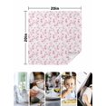 thumbnail image 4 of Pink Floral Cloth Napkins Set of 8 Reusable Dinner Napkins, Retro Blossom Flower Botanical Country Cocktail Napkin Washable Table Napkins for Wedding/Holiday Party/Baby Shower 20"x20", 4 of 7