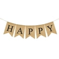 thumbnail image 2 of Toyvian HAPPY RETIRED Linen Bunting Banner for Decor Khaki Pineapple Pattern Indoor Outdoor Use 8.5 x 5.5 Inches, 2 of 7
