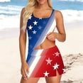 thumbnail image 4 of Miqool Women 4th of July Outfit Three Piece Set Tops with thong pants and skirt American Flag Patriotic Shirt Anniversary USA Shirt, 4 of 5