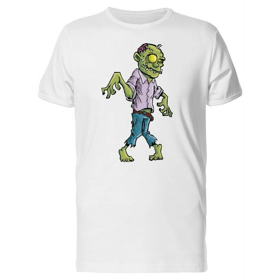 Cartoon Zombie With Brains Out Tee Men's -Image by Shutterstock