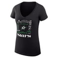 thumbnail image 2 of Women's G-III 4Her by Carl Banks Black Dallas Stars Super-Slim Fit Lightweight Collage Team Graphic T-Shirt, 2 of 3