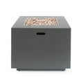 thumbnail image 6 of Noble House Wellington Outdoor Square Metal Fire Pit in Brushed Brown, 6 of 6