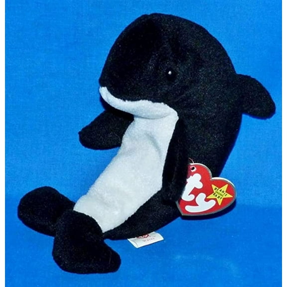 Ty Beanie Babies Waves the Whale Plush with Echo Tag 1997