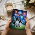 thumbnail image 3 of Happy New Year English Springer Spaniel Family Cheer Winter Midnight Firework Spiral Bound Journal Springers Dog Lover Gifts 5x7in Spiral Notebook - 02025, 3 of 5