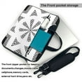 thumbnail image 3 of Black & White Geometry Laptop Bag, 14 inch Laptop or Tablet, Business Casual Laptop Bag, 3 of 8