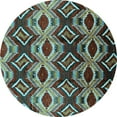 thumbnail image 1 of Ahgly Company Indoor Round Solid Light Blue Modern Area Rugs, 6' Round, 1 of 4