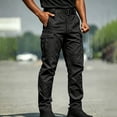 thumbnail image 2 of Men's Stretch Tactical Pants, Lightweight Water Resistant Ripstop Cargo Pants with Multi Pockets Casual Outdoor Work Hiking Pants (No Belt) for Travel, 2 of 5