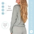 thumbnail image 3 of Hello Mello Best Day Ever Lounge Sweater Long Sleeve Pajama Top, Smile (Women's), 3 of 9