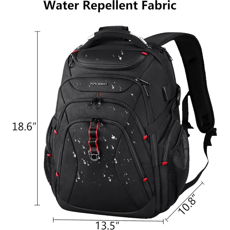 all weather laptop backpack LOVEVOOK for Women with Giant Tumbler Holder Pocket,17 Inch Puffer Travel College Work Backpack Purse for Teacher Nurse,Waterproof Laptop Bag Computer Back Pack Casual Daypack,Black : Electronics resistant pack features an interior laptop pocket and compression straps on each side to stabilize varying load sizes. 17.3" TSA Travel Laptop Backpack