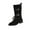 Black Boots, variant on Juebong Cowboy Boots for Women Western Cowgirl Boots with Chunky Heel Suede Lace Up Buckles Mid Calf Boots Coffee,39