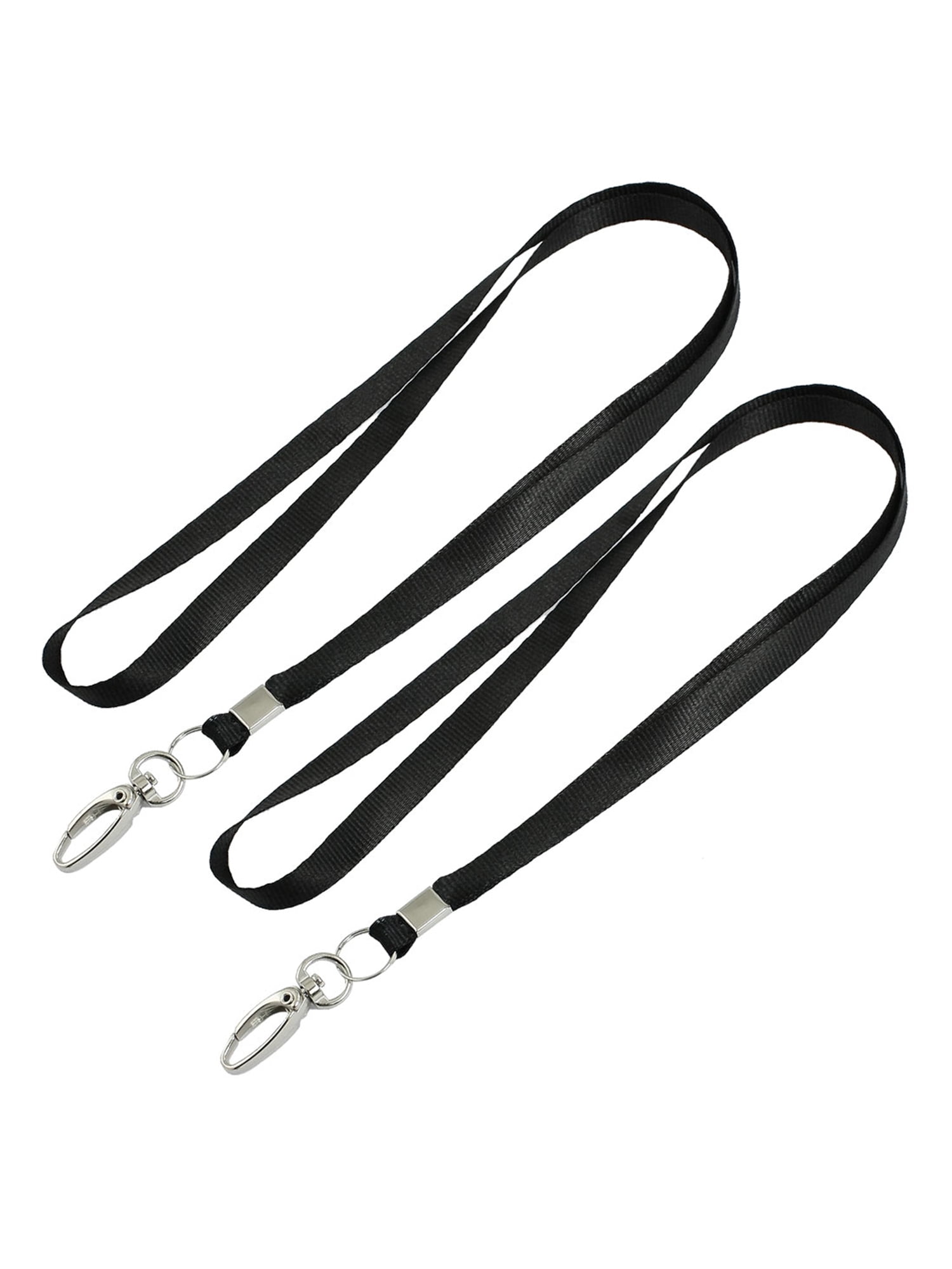 Unique Bargains 2 Pcs Black Nylon String Cord Keys Holder Lanyard 16.5