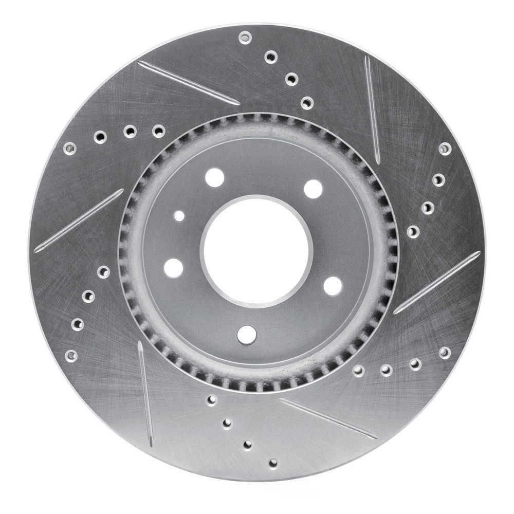 Dynamic Friction Company 631-47070L DFC Brake Rotor - Drilled And Slotted - Silver