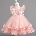 thumbnail image 4 of Cap Sleeve Tulle Birthday Dress – Puff Mesh Gown Ages 2-8, 1st Celebration & Party Wear, Sweet Coordination with Pink Dress for Girls Looks, 4 of 5