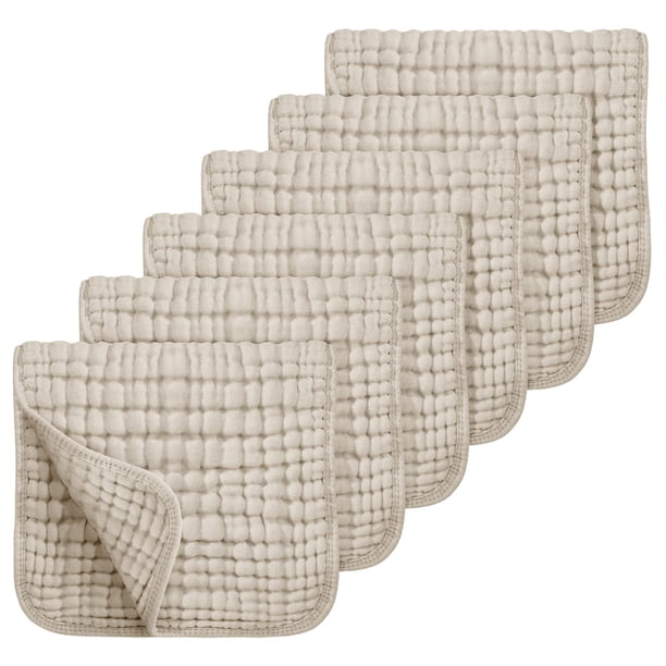 Paños de muselina para eructos Looxii, paquete de 6, ultrasuaves y absorbentes