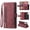 Winered, variant on SaniMore for Samsung Galaxy S23 FE Case, Prumium PU Leather Zipper Wallet Card Slots Cash Pocket Flip Kickstand Lanyard Anti-drop Shcokproof Full Body Wrap Business Case for Galaxy S23 FE, Winered