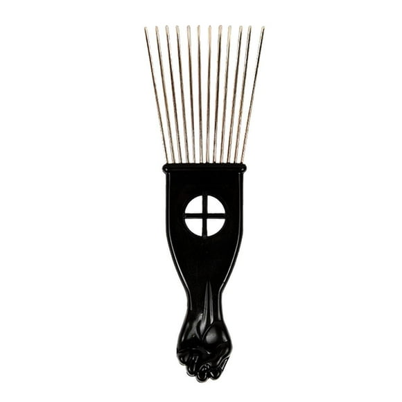 Milaget Afro Pick, Metal Hair Pick Comb, Detangle Braid Hair Styling Comb, Fist Hair A