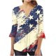 thumbnail image 2 of Fiudx Ofertas y Liquidaciones Camiseta Estampada a La Moda para Mujer, Blusa con Mangas 3/4, Camisetas Informales con Cuello En V, 2 of 5