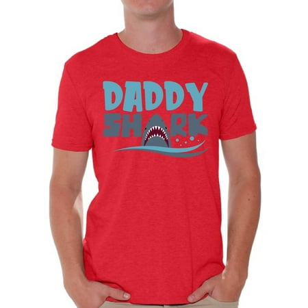 Awkward Styles Daddy Shark Tshirt for Men Shark Family T Shirt Family Vacation Shirts Matching Shark Shirts for Family Shark Gifts for Dad Shark Themed Party Outfit for Dad Shark Dad