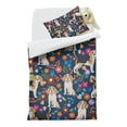 thumbnail image 2 of Beagle Dog Dog and Flower Duvet Cover and Pillowcase Set for Single Bedding, Bedroom Accessories for Kids Teens, 2 of 5