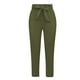 thumbnail image 5 of Pantalones De Cintura Alta Con Cinturón Para Mujer Pantalones De Lápiz Casuales De Verano Y Otoño Chic Army Green L SM SunniMix Pantalones de mujer, 5 of 7
