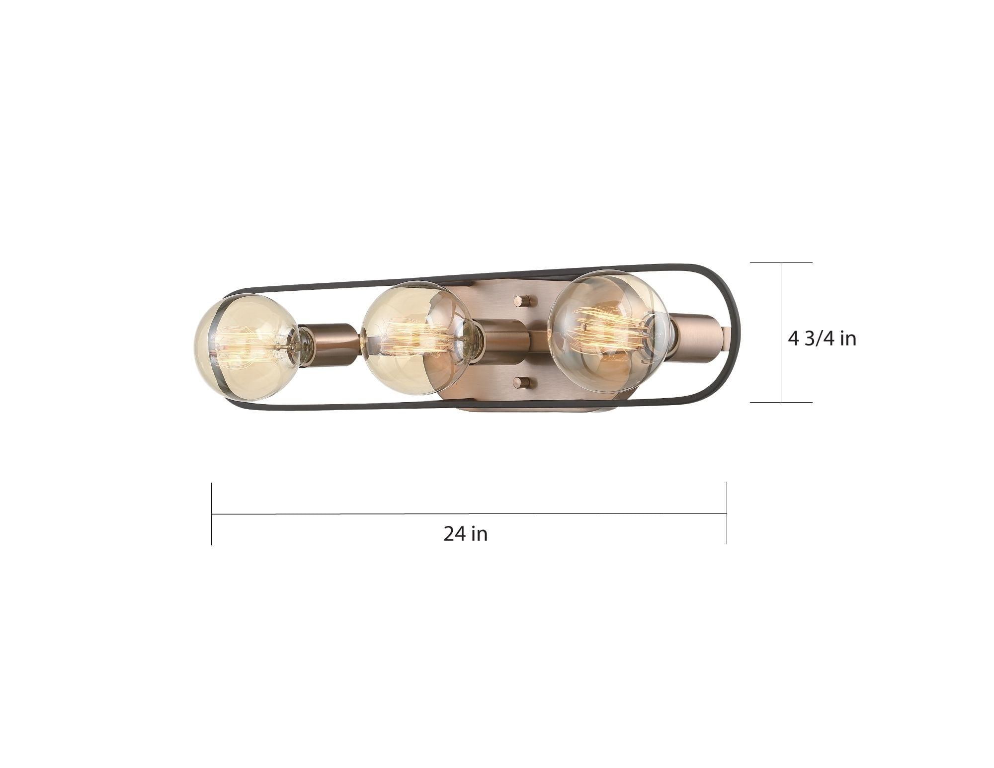 Chassis 3 - Light Copper Brushed Brass/Matte Black Brass Wall Sconce