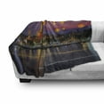 thumbnail image 3 of Lantern Soft Flannel Fleece Throw Blanket, Wat Arun Building Thailand Bangkok Coastline People Wishing Positive Culture, Cozy Plush for Indoor and Outdoor Use, 50" x 70", Multicolor, by Ambesonne, 3 of 6