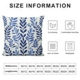 thumbnail image 5 of COMIO  Throw Pillow Cover Watercolor Ceramic Blue and White Leaves Pattern Cute Porcelain  Pillowcase Home Decorative Square Pillow Case Cushion Cover, 5 of 5