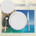 thumbnail image 3 of Ambesonne Marine Place Mats Set of 4, Sea Cave on Zakynthos, Standard Size, Tan Pale Blue, 3 of 6