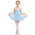 thumbnail image 3 of IBTOM CASTLE Toddler Girls Ballet Leotards Sequin Flower Camisole Ballet Dance Dress Tulle Tutu Skirt Leotard Ballerina Dancewear 11-12 Years Blue, 3 of 8