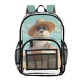 thumbnail image 4 of Iauyy Clear Backpack Heavy Duty PVC Transparent Backpack for College Workplace, 3d Animation Patterns, 4 of 8