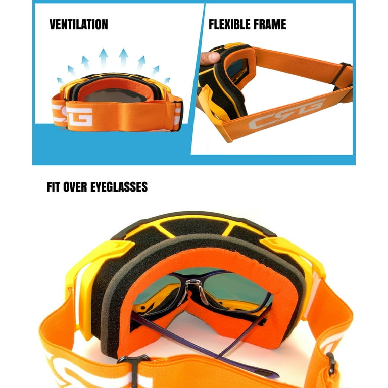 CRG Sports Motorcycle Goggles ATV Dirt Bike Glasses Off Road