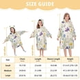 thumbnail image 4 of FORMRS Wearable Blanket Hoodie with Sleeves for Kids Cozy Flannel Sweatshirt, Blue Floral Rabbit, 4 of 7