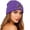 Dark Purple, variant on Womens Hat Embroidered Printed Fashionable Casual Ear Protection Hat Knitted Hat