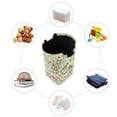 thumbnail image 7 of Yayeee Freestanding Laundry Hamper with Handle Collapsible Large Storage Basket for Clothes, Green Floral Pattern, 7 of 7