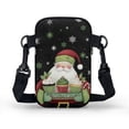 thumbnail image 2 of HELLHERO Santa Cupcakes Travel Crossbody Purse Polyester Double Deck for Outdoor Daily Use, 2 of 7