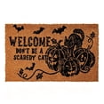 thumbnail image 2 of Cadancy Halloween Coir Welcome Doormat with Pumpkin Design, Natural Coconut Fiber Front Door Mat, Heavy Duty Scraping Outdoor Entrance Rug, Entryway Patio Porch Home Decor, 2 of 4