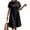 Black, variant on Midi Dresses Womens Dress Plus Size Dresses for Curvy Tshirt Dress Shift Under Dresses Short Sleeve Mid-Length Crew Neck Black Casual Dresses for Women Summer S