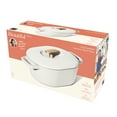 Beautiful 6 Quart Enamel Dutch Oven, White Icing by Drew Barrymore