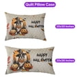 thumbnail image 5 of Happy Halloween Boston Terrier Witches Hat Pumpkin Carving Quilt Pillowcase Gentleman Dog Lover Gifts Throw Pillow Cover Bed Home Decor - 02019, 5 of 5