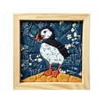 thumbnail image 1 of DIY Fabric Art Kit | No-Sew Fabric Mosaic Wall Art Craft with Frame & Tools, DIY Fabric Picture Kit for Adults, Handmade Home Wall Decor, Creative Hobby Gift, Beginner Craft (winter penguin), 1 of 5