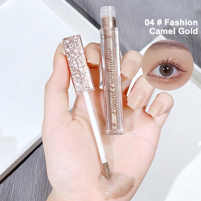 NARABB Bright Crystal Fine Glitter Powder Liquid Eye Shadow Color Performance Sequins Pearl Light Brightening Sleeping Silkworm Eye Shadow Liquid 4ml